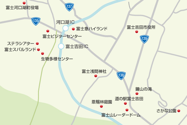 富士吉田市マップ